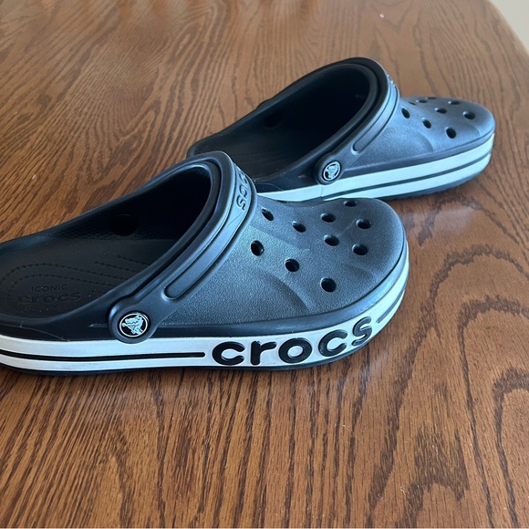Women croc black slip on new 9 - Picture 3 of 4